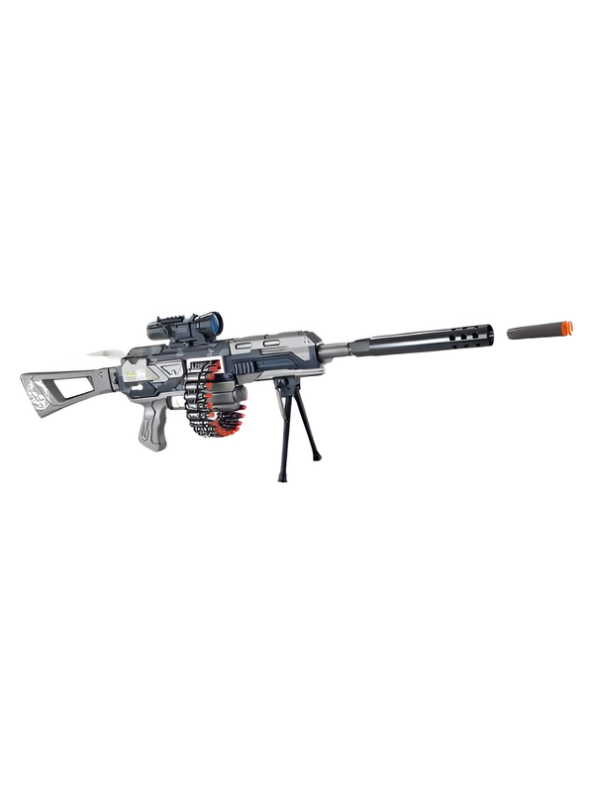 Super AK47 Dual-Mode Electric Soft Bullet Blaster Toy Gun with 360° Auto Chain & Scope LMI12799