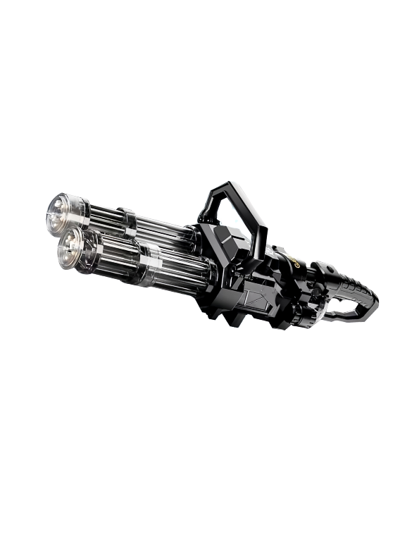 Super Gatling Electric Water Gun – 2 Barrels with Lights and Sparks for Kids Black LMI15940.