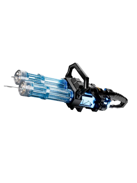 Super Gatling Electric Water Gun – 2 Barrels with Lights and Sparks for Kids Blue LMI15940.