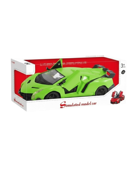 Green Supercar RC Model Toy – High-Speed Remote Control Car with Butterfly Doors | Rechargeable Race Car for Kids LMI10889.