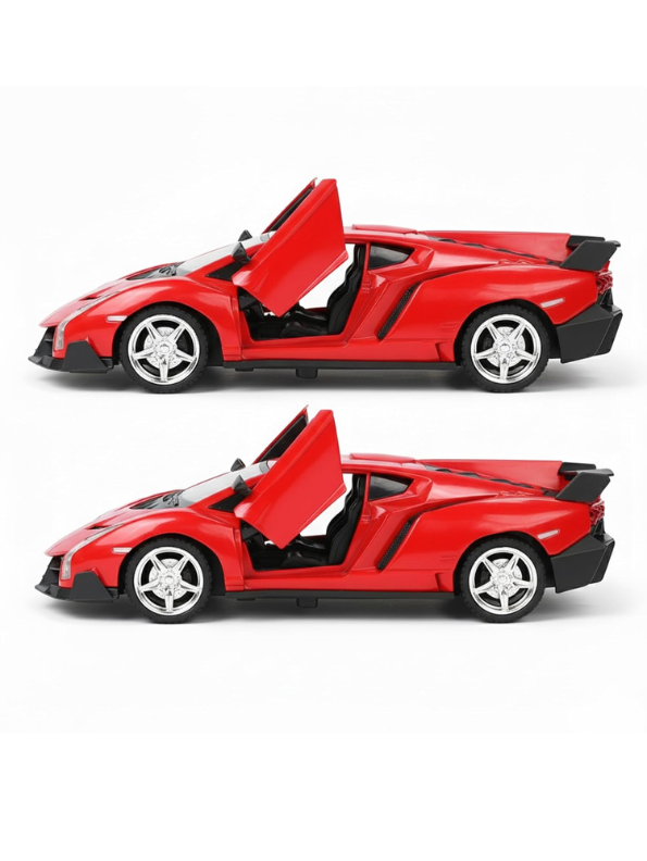 Red Supercar RC Model Toy – High-Speed Remote Control Car with Butterfly Doors | Rechargeable Race Car for Kids LMI10889.