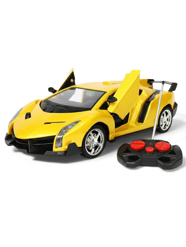 Yellow Supercar RC Model Toy – High-Speed Remote Control Car with Butterfly Doors | Rechargeable Race Car for Kids LMI10889.