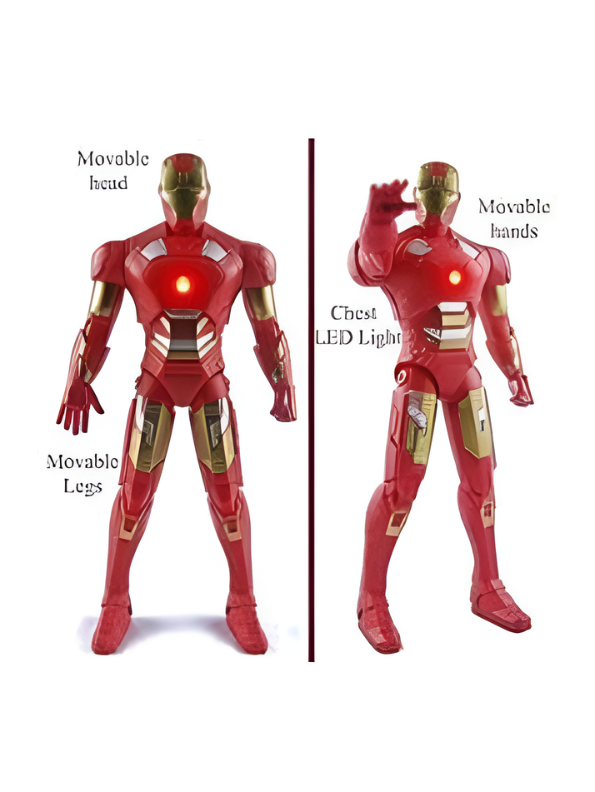 Superhero Toy Figures 3-Piece Pack – Light-Up Iron Man, Moveable Hulk and Captain America Action Figure Playset for Boys and Kids Age 3+ TV627