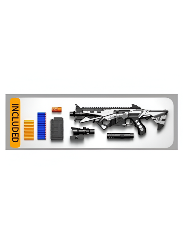 Surge Gun – Soft Bullet Blaster Kit with Scope, Silencer and 24 Foam Darts LMI15934.