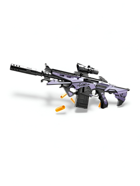 Surge Gun – Soft Bullet Blaster Kit with Scope, Silencer and 24 Foam Darts LMI15934.