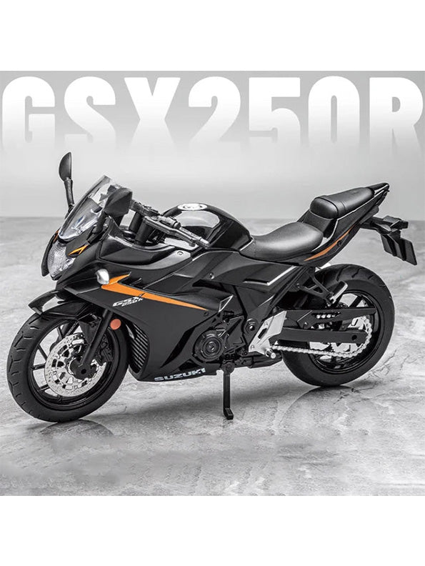 Black Suzuki GSX-250R Metal Model Diecast Bike Scale 1:12 with Acrylic Transparent Box TV-O-24