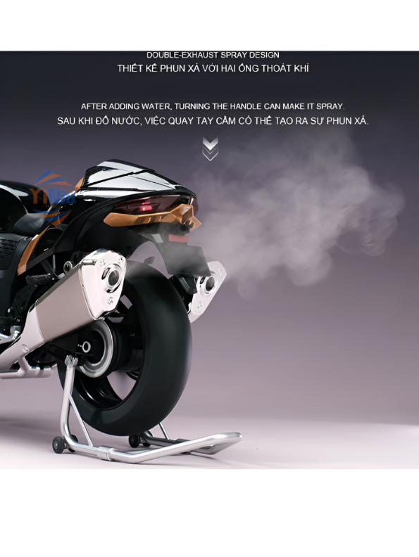 Suzuki Hayabusa GSX 1/6 Diecast Bike – Spray Feather, Collector’s Stand & Key Replica TV5904.