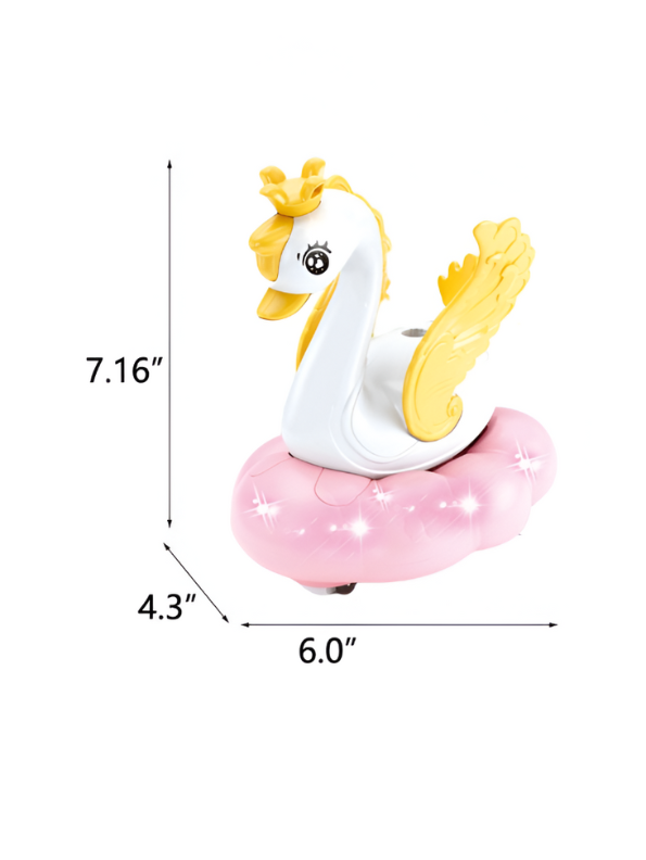 Swan Electric Toy Car – Bumping, Flashing, and Musical Light-Up Ride-On for Kids LMI15944.