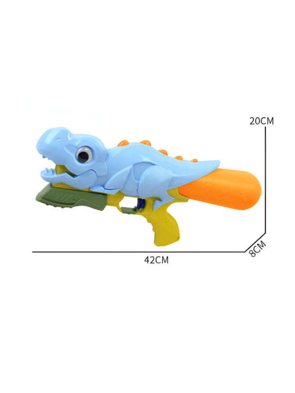 T-Rex Dinosaur Water Gun Pichkari Toy – Fun Summer Water Blaster for Kids Outdoor Play Blue LMI14410.