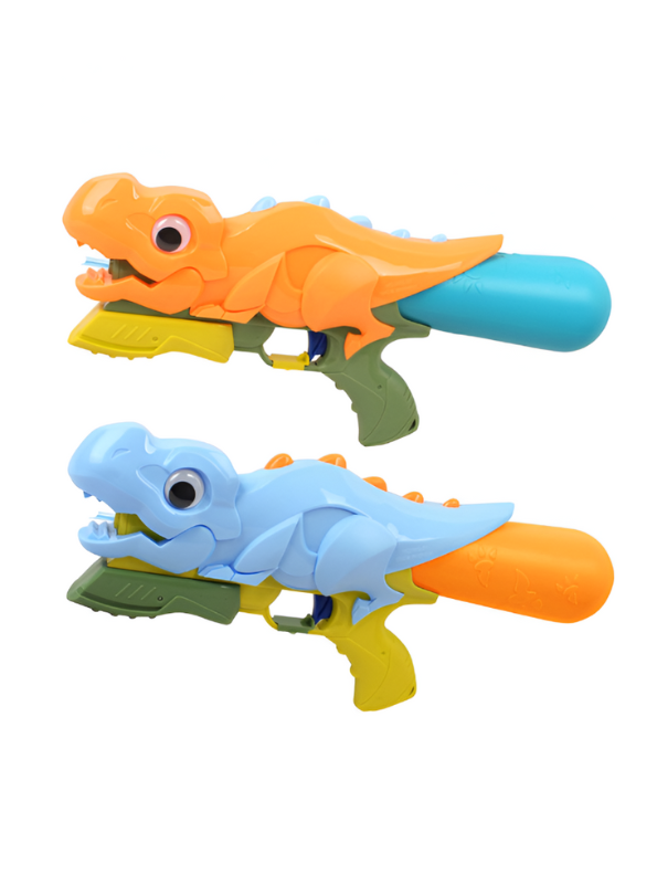 T-Rex Dinosaur Water Gun Pichkari Toy – Fun Summer Water Blaster for Kids Outdoor Play Orange LMI14410.