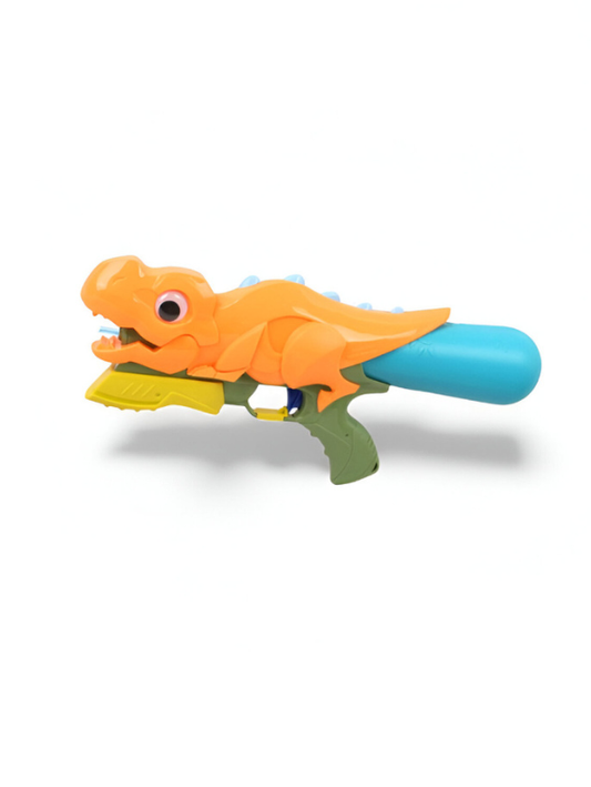 T-Rex Dinosaur Water Gun Pichkari Toy – Fun Summer Water Blaster for Kids Outdoor Play Orange LMI14410.