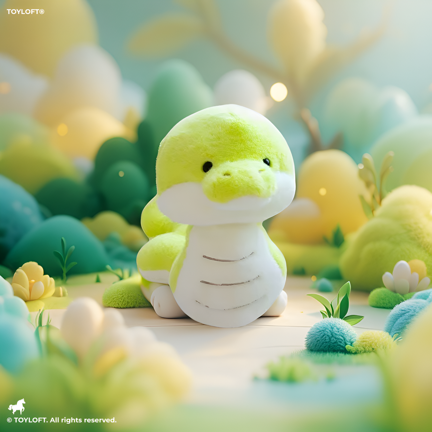 Snappy - Soft & Cuddly 8-Inch Green Snake Plush Toy for Kids | Stuffed Animal Gift - MS14517