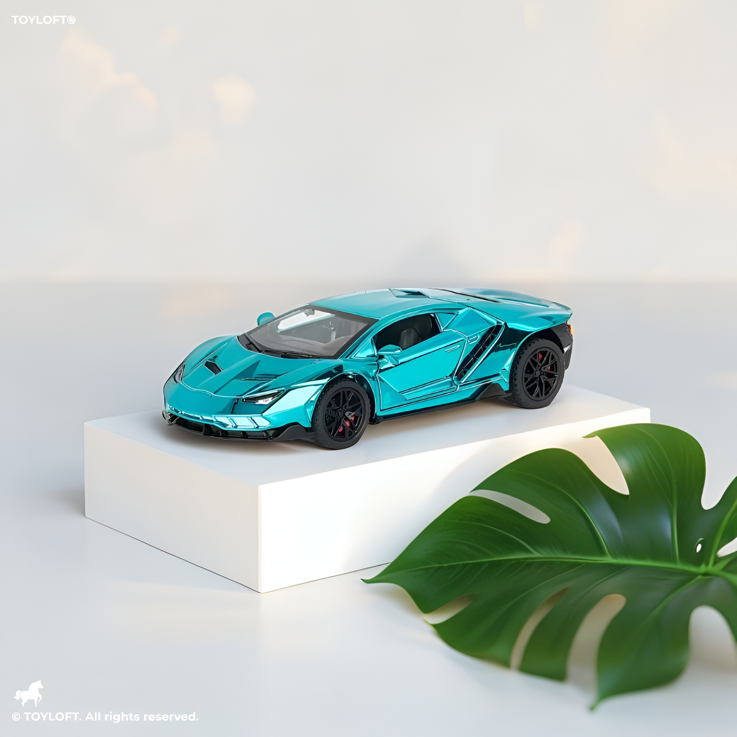 Blue Mirage - Lamborghini Centenario  –  Diecast Model Car Premium Collectible Toy Scale - 1:32 – Acrylic Display Case