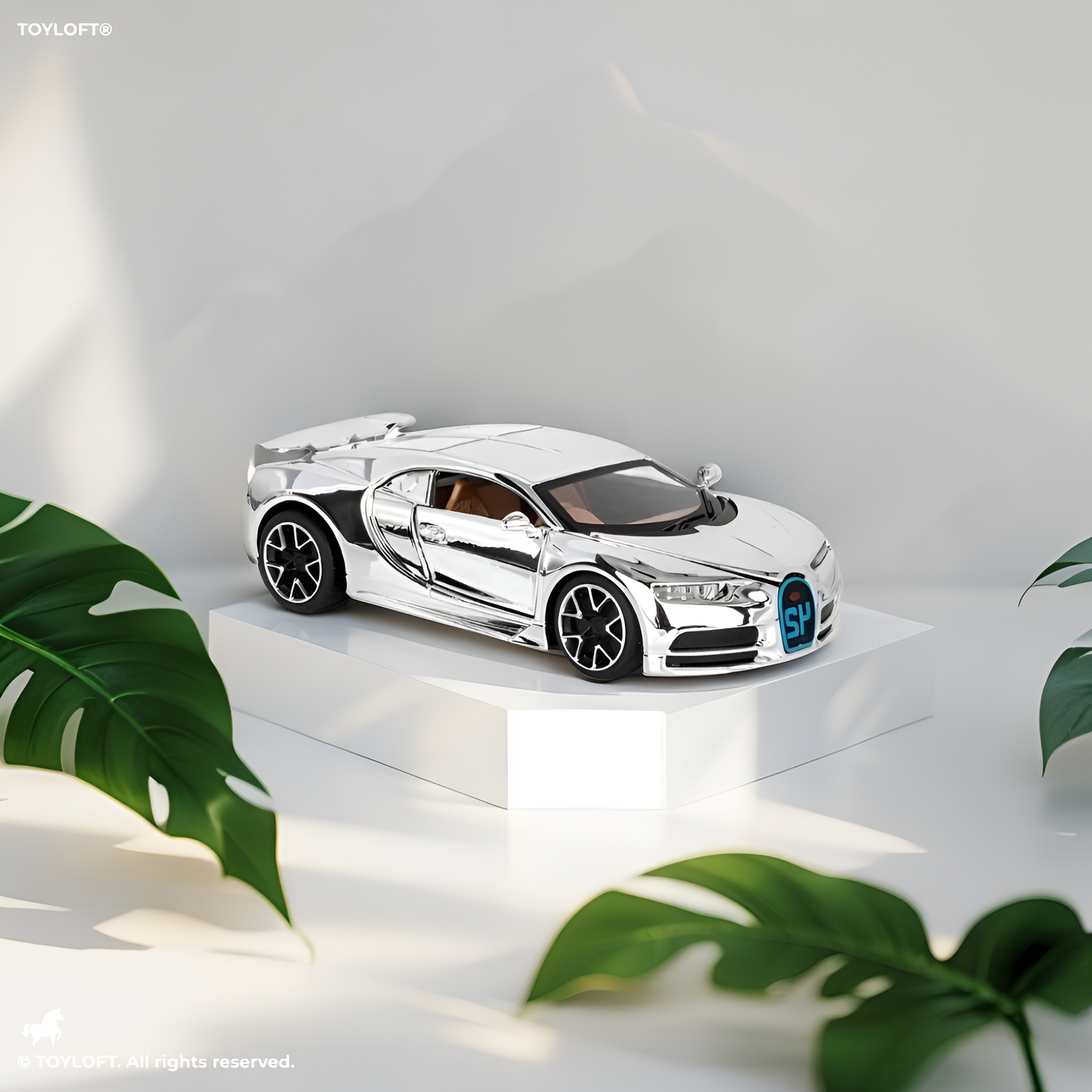 Bugatti Chiron 42 Diecast Car – Premium Collectible Model Scale 1:32 with Acrylic Display Case.