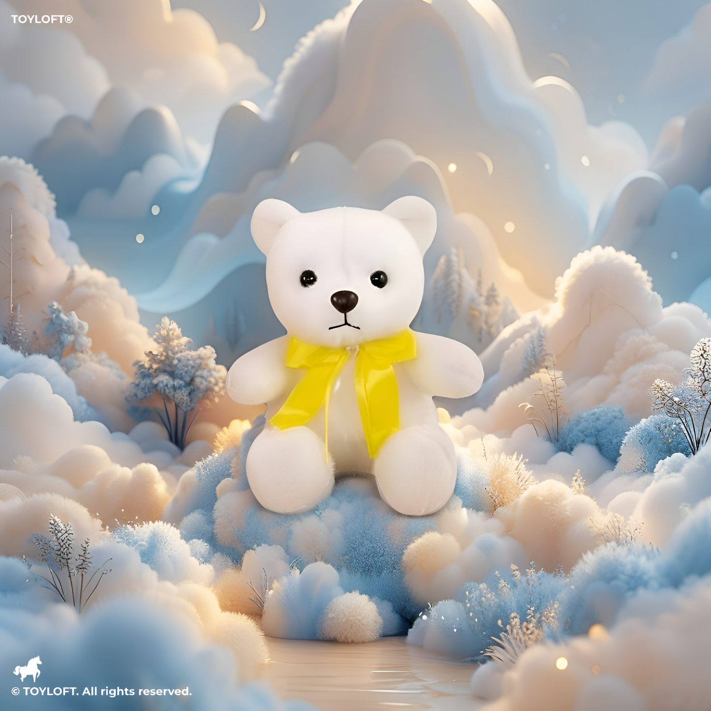 WHITE - SoftiePaws 8 Inch Teddy Bear Plush Toy – Cute & Cuddly Soft Toy for Kids & Babies - MS14516