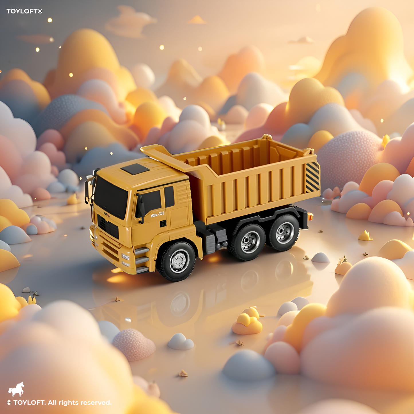 Remote Control Construction Dump Truck – 6-Channel 6-Wheel RC Bulldozer Toy For Kids & Adults. LMI13622.