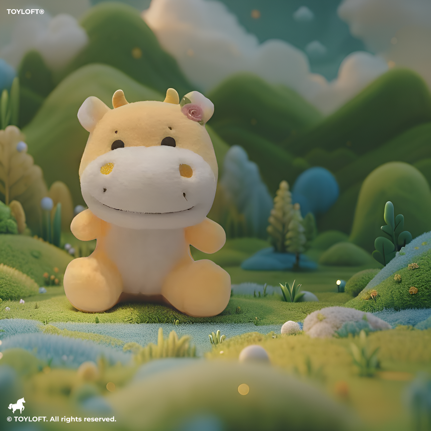 Meadow Cow Plushie – Soft & Cuddly Stuffed Toy for Kids & Adults - MS14124.