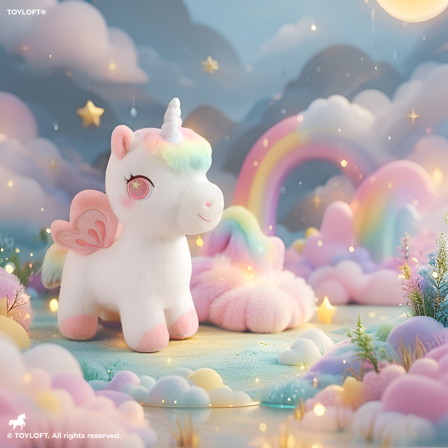 Pink - Soft Unicorn Flying Horse Plush Toy – Adorable & Cuddly Stuffed Animal Gift - MS14563.