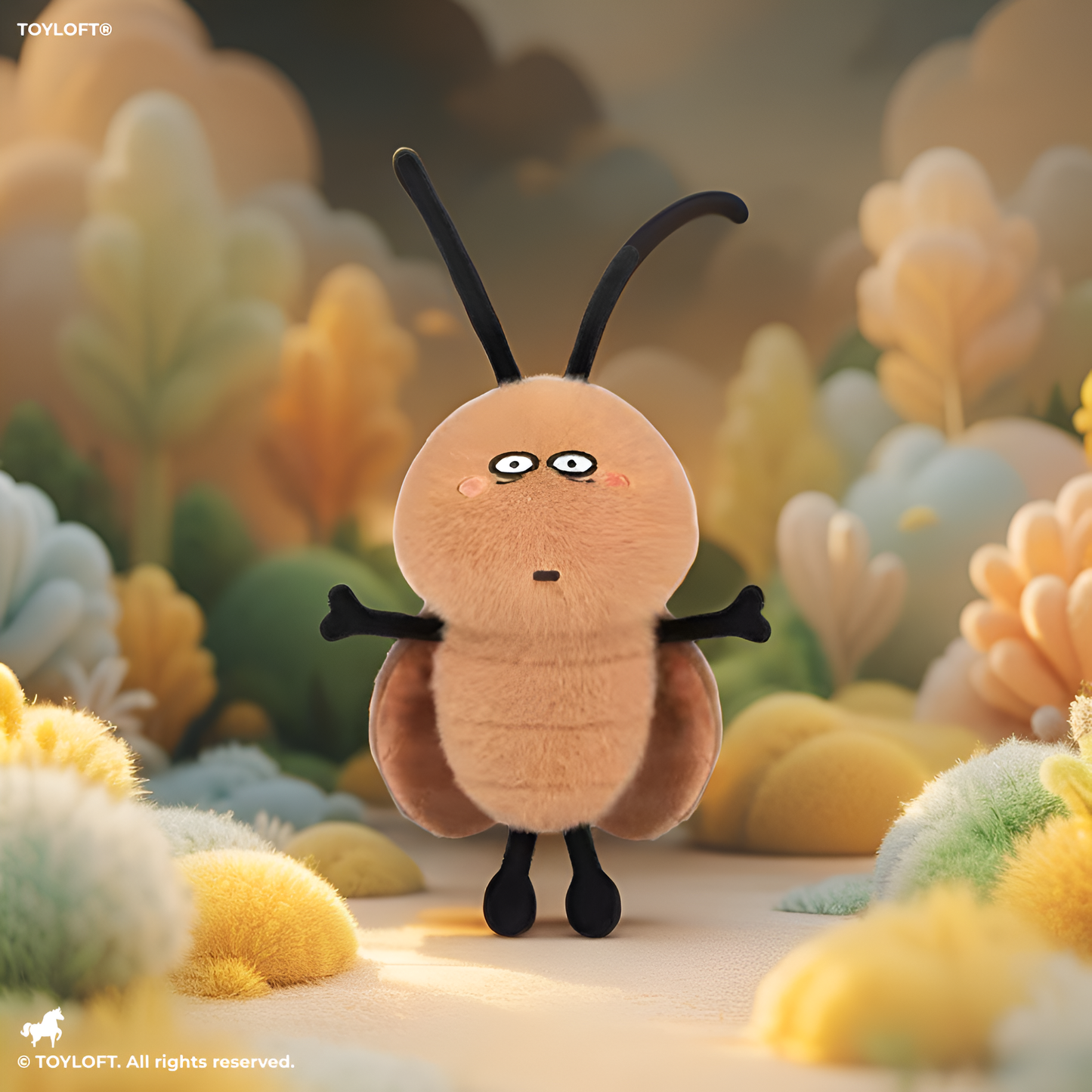 Softie Buddies Cockroach Plush Toy – 8 Inch | Cute & Soft Stuffed Bug Toy for Kids & Collectors - MS14562