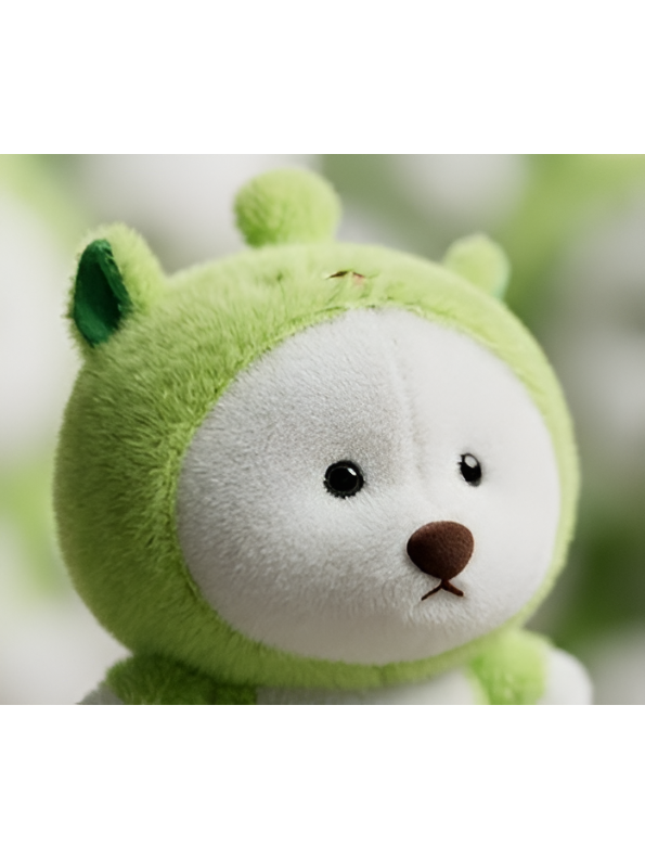 Bear in Green Dinosaur Onesie – 8-Inch Plush Soft Stuffed Animal Toy for Kids, Kawaii Nursery Decor, and Birthday Gift ST13209