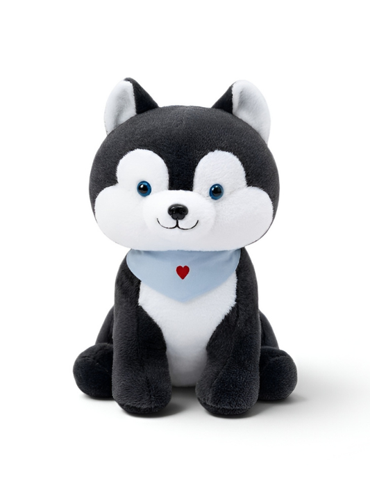 Husky Stuffed Animal – 10-Inch Soft Plush Puppy Toy with Blue Bandana for Toddlers and Kids ST16500