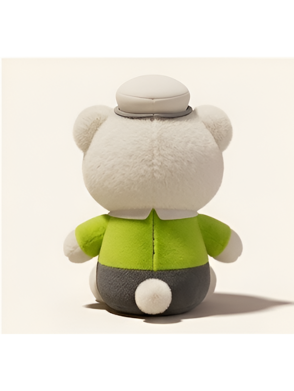 Uniformed White Bear Plush Toy - 8" Soft Officer Teddy Bear Stuffed Animal For Kids ST13210