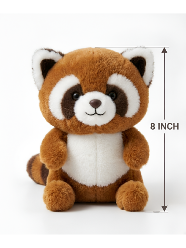 Brown Raccoon Stuffed Animal Plush – 8” Ultra-Soft Kawaii Plushie, Cute Animal Toy for Kids and Toddlers ST16509