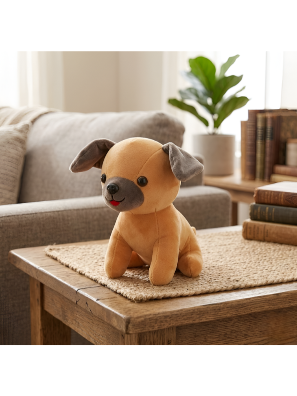 Sitting Pug Plush Toy - Premium 7-Inch Soft Stuffed Animal Puppy for Toddlers and Kids ST16040