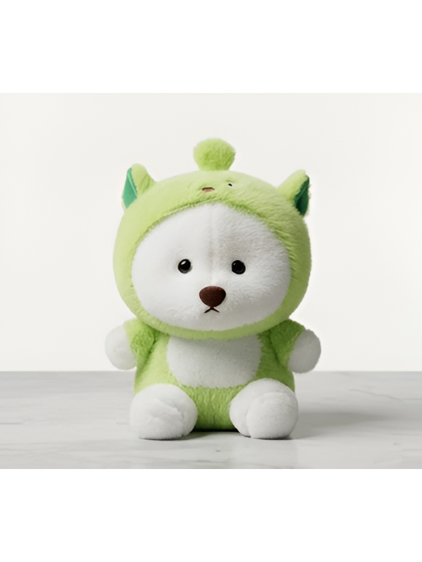 Bear in Green Dinosaur Onesie – 8-Inch Plush Soft Stuffed Animal Toy for Kids, Kawaii Nursery Decor, and Birthday Gift ST13209