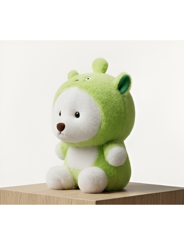 Bear in Green Dinosaur Onesie – 8-Inch Plush Soft Stuffed Animal Toy for Kids, Kawaii Nursery Decor, and Birthday Gift ST13209