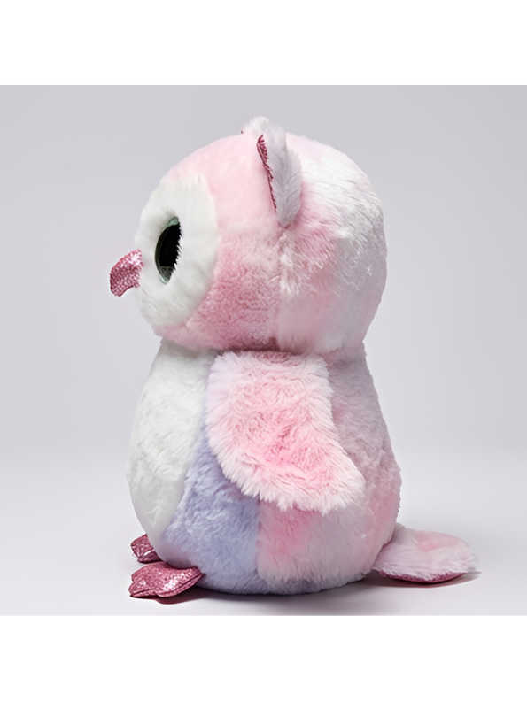 Owl Plush – 8” Pink & Lavender Bird Toy with Sparkle Eyes – Adorable Soft Stuffed Perfect Birthday Gift for Kids and Toddlers ST16399