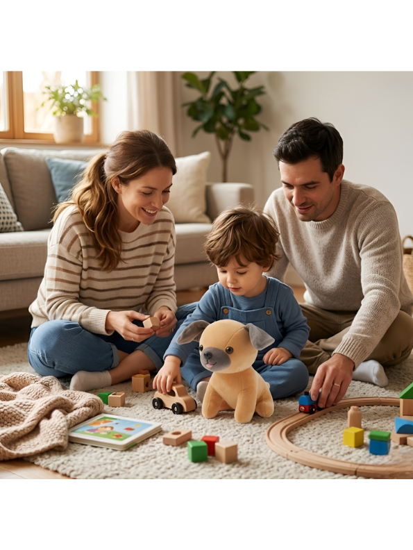 Sitting Pug Plush Toy - Premium 7-Inch Soft Stuffed Animal Puppy for Toddlers and Kids ST16040