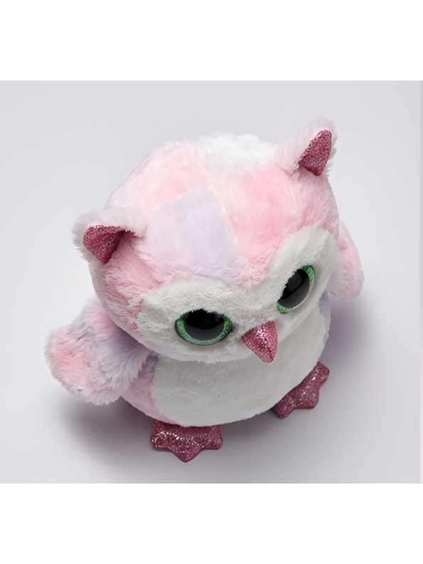 Owl Plush – 8” Pink & Lavender Bird Toy with Sparkle Eyes – Adorable Soft Stuffed Perfect Birthday Gift for Kids and Toddlers ST16399