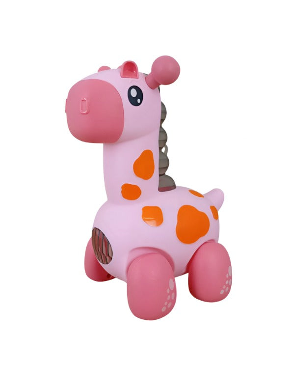 Pink Battery Operated Walking Giraffe Toy for Toddlers with Music and LED Lights – Educational Musical Pet Toy for Kids Ages 3+ LMI14910