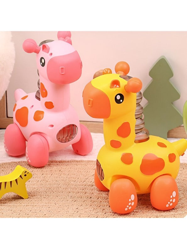 Pink Battery Operated Walking Giraffe Toy for Toddlers with Music and LED Lights – Educational Musical Pet Toy for Kids Ages 3+ LMI14910