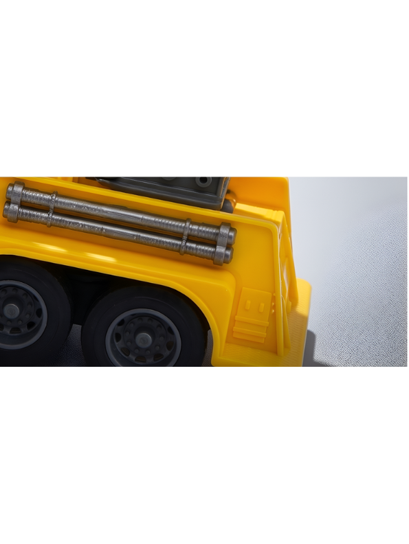 Fire Rescue Ladder Truck – Yellow Extendable 360° Rotating Aerial Ladder, Realistic Dashboard Interior, Friction Powered Construction Vehicle for Kids NX16731