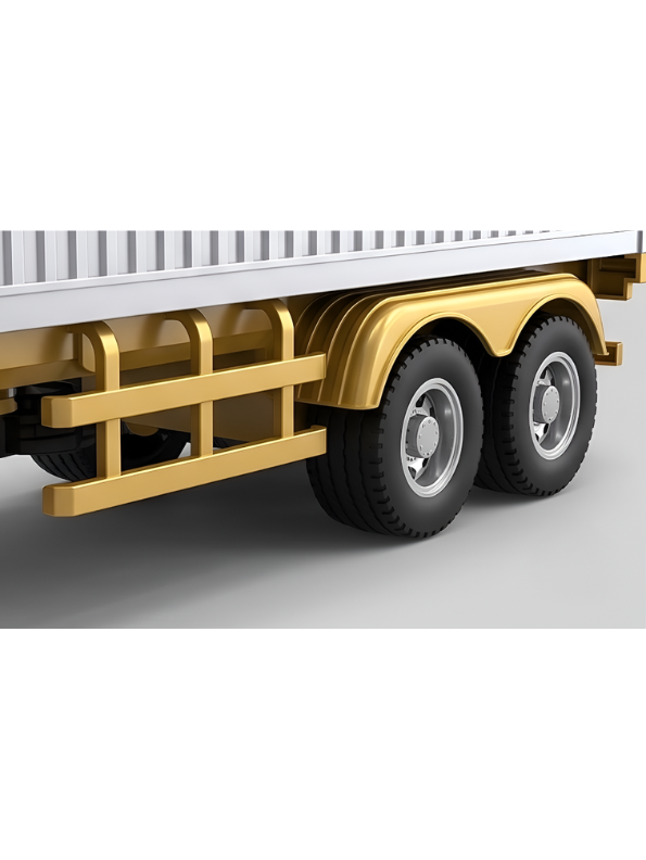 Detachable Toy Container Truck with Lights and Music – White Freight Semi-Trailer Transporter Vehicle for Kids NX15071