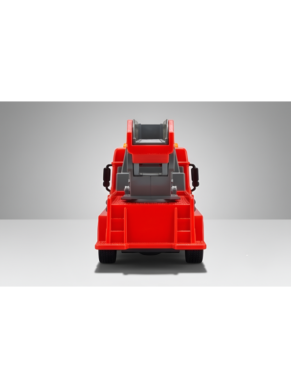 Fire Rescue Ladder Truck – Extendable 360° Rotating Aerial Ladder, Realistic Dashboard Interior, Friction Powered Construction Vehicle for Kids NX16731