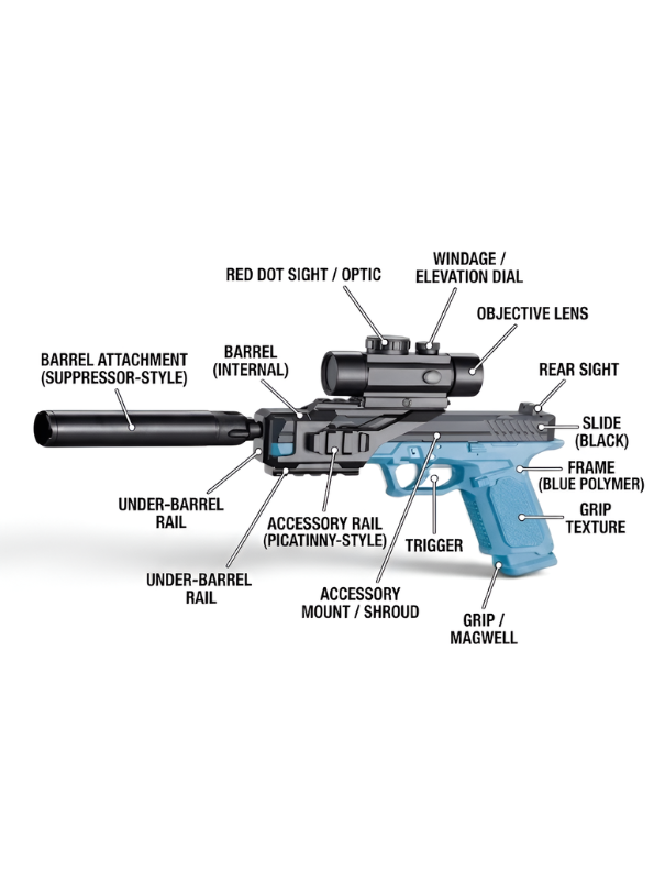 Tactical SI Style G17 Water Gel Blaster Toy TV6304