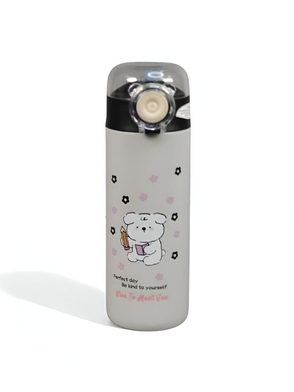TailSip Stainless Steel Bottle – 500ml Cute Puppy Design Sipper | Perfect for School & Office NOV11558.
