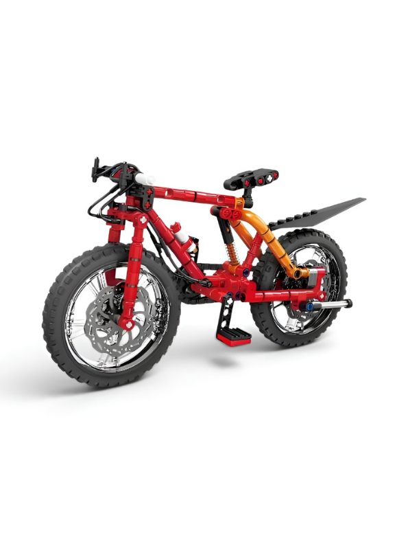 Technic Mountain Bike Building Blocks Toy Set – 212-Piece STEM Construction Kit, Realistic Red Bicycle Model with Shock Absorbers, Rotating Pedals & Retractable Kickstand for Kids and Adults TV7149
