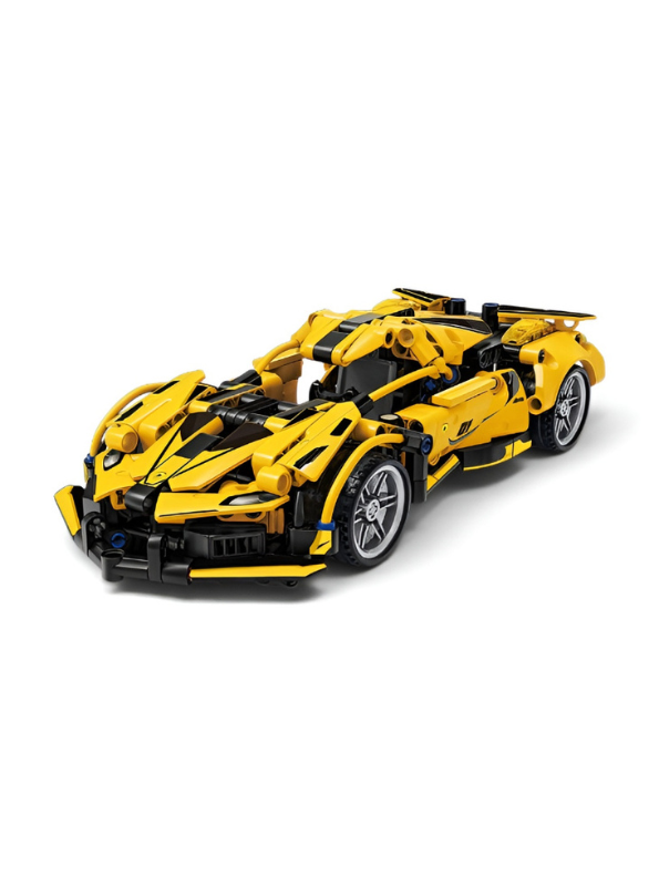 Technic Supercar Building Blocks Set – Yellow Mechanical Sports Car MD63