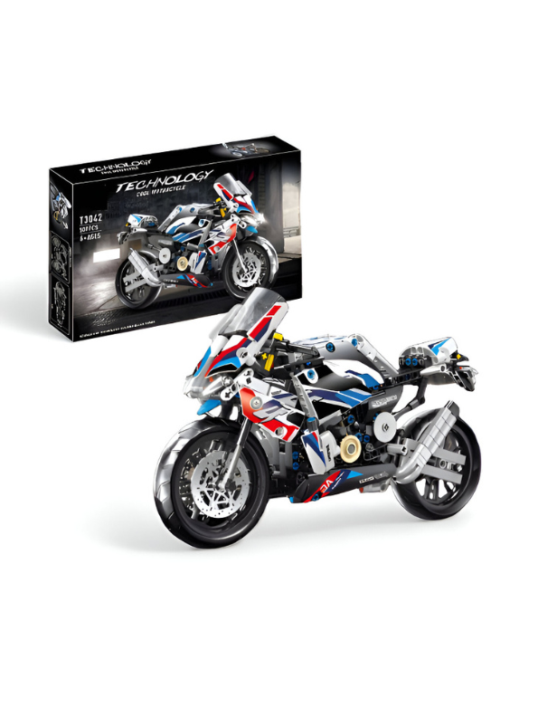 Technology Cool Motorcycle Building Blocks Set – 589 PCS Technic Racing Motorbike Construction Toy Kit for Kids & Adults TV3931.