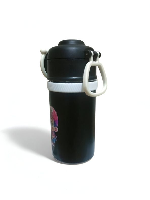 Temperature Control Stainless Steel Water Bottle – 550ml Cartoon Aesthetic Design with Push Button Sipper NOV8420.