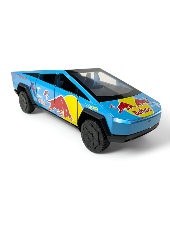 Tesla CyberTruck Alloy Model Car 1:32 Scale – Red Bull Livery, Space Buffalo & Mars Theme Diecast Toy TV6224.