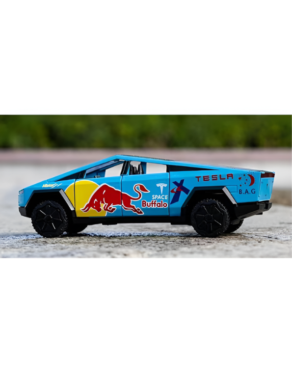 Tesla CyberTruck Alloy Model Car 1:32 Scale – Red Bull Livery, Space Buffalo & Mars Theme Diecast Toy TV6224.