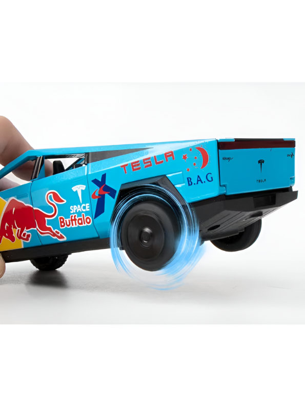 Tesla CyberTruck Alloy Model Car 1:32 Scale – Red Bull Livery, Space Buffalo & Mars Theme Diecast Toy TV6224.