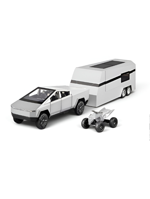 Tesla Cybertruck 1:24 Diecast Model Set with Detachable Camper Trailer TV5327.