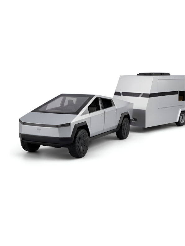 Tesla Cybertruck 1:24 Diecast Model Set with Detachable Camper Trailer TV5327.