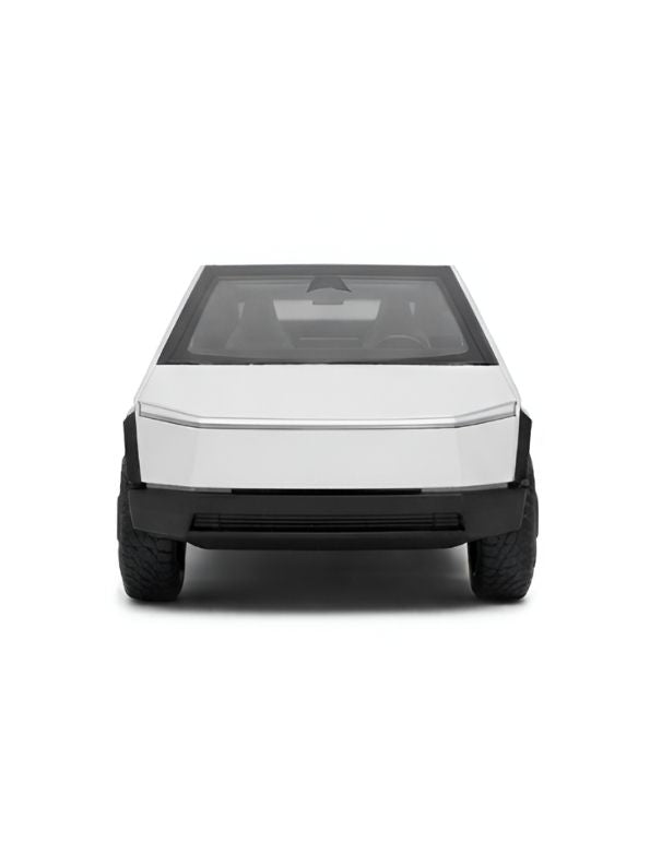 Tesla Cybertruck 1:32 Scale Die-Cast Model Car with Acrylic Display Case – Silver Collectible MD31